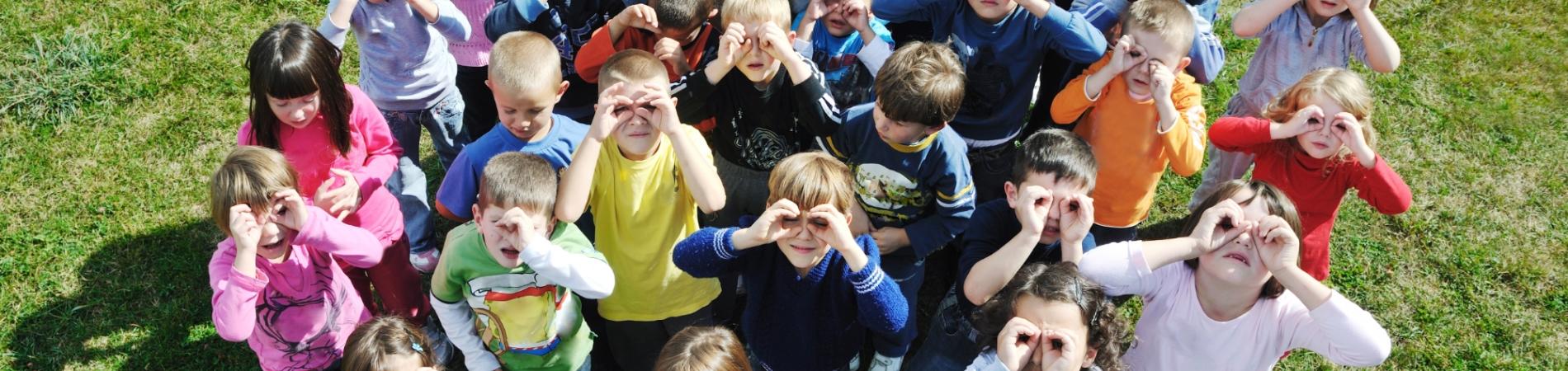 preschool kids outside